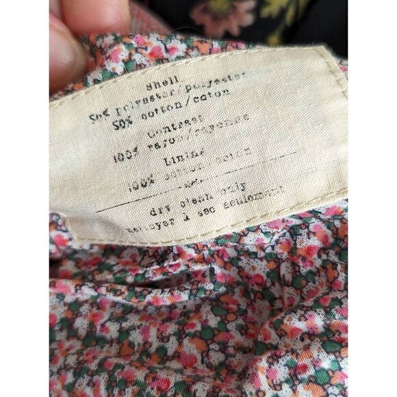 Cartonnier Women's Orange and Light Blue Printed Blazer Size Small - Picture 12 of 15